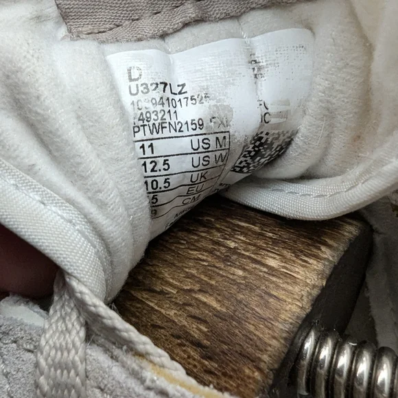 New Balance White and Tan Athletic Sneakers - Picture 6 of 7